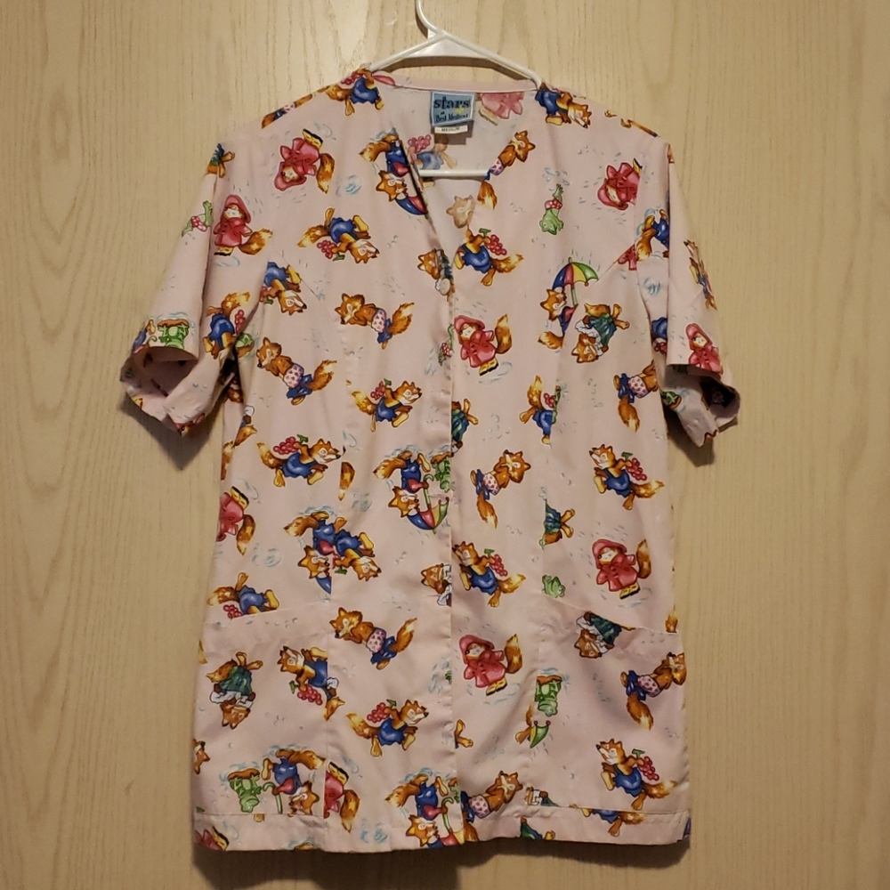 Stars Medical Shirt/Jacket Front Button-up‎